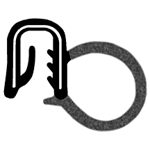 Trim Seal,Trim Seals,EPDM
,Dual Extrusion ,Steel Reinforced