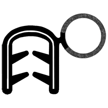 Trim Seal,Trim Seals,EPDM
,Dual Extrusion ,Steel Reinforced