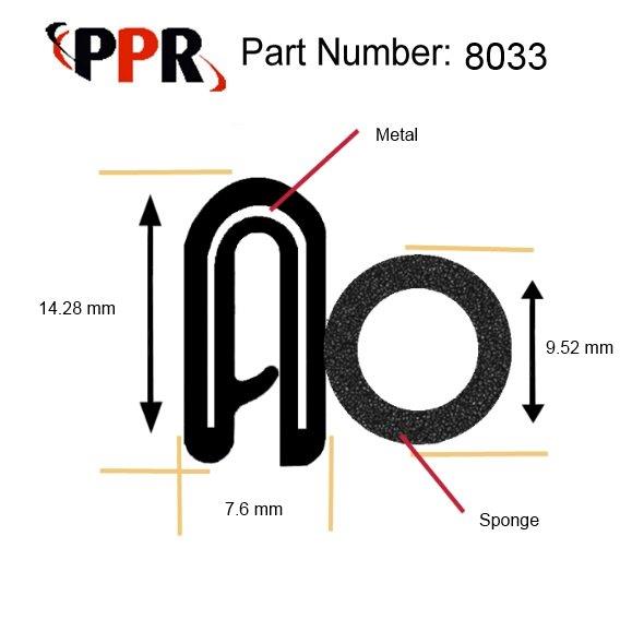 Trim Seal,Trim Seals,PVC Coated With Bulb Seal,Steel Reinforced, 