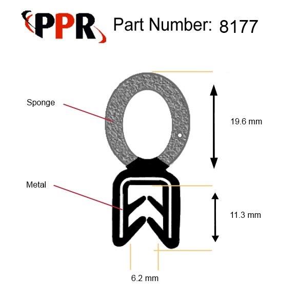 Trim Seal,Trim Seals,EPDM ,Dual Extrusion ,Steel Reinforced 