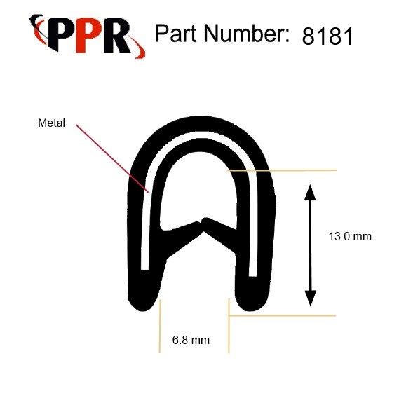 Edge Trim-Edge Trim,EPDM Coated  ,Steel Reinforced , ,8181