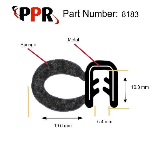 Trim Seal,Trim Seals,PVC Coated With Bulb Seal   ,Steel Reinforced , 