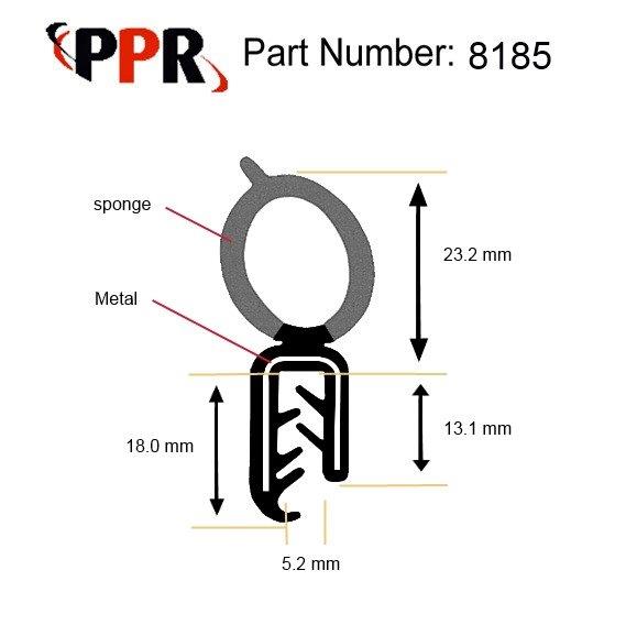 Trim Seal,Trim Seals,EPDM  ,Dual Extrusion ,Steel Reinforced 