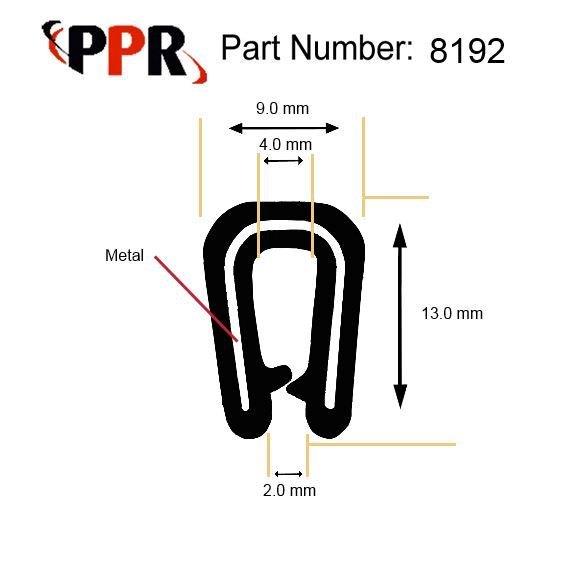 Edge Trim,Edge Trim,EPDM Coated ,Steel Reinforced , 