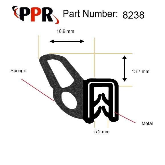 Trim Seal,Trim Seals,EPDM ,Dual Extrusion ,Steel Reinforced