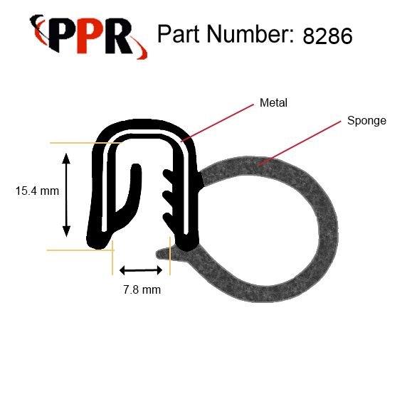 Trim Seal,Trim Seals,EPDM  ,Dual Extrusion ,Steel Reinforced 