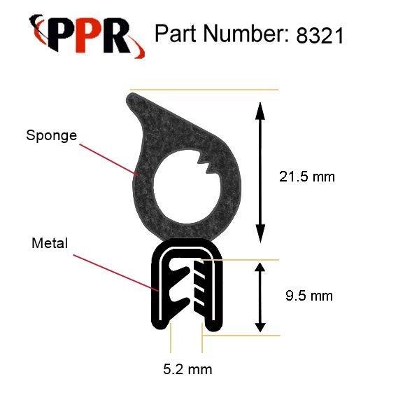 Trim Seal,Trim Seals,EPDM  ,Dual Extrusion ,Steel Reinforced 