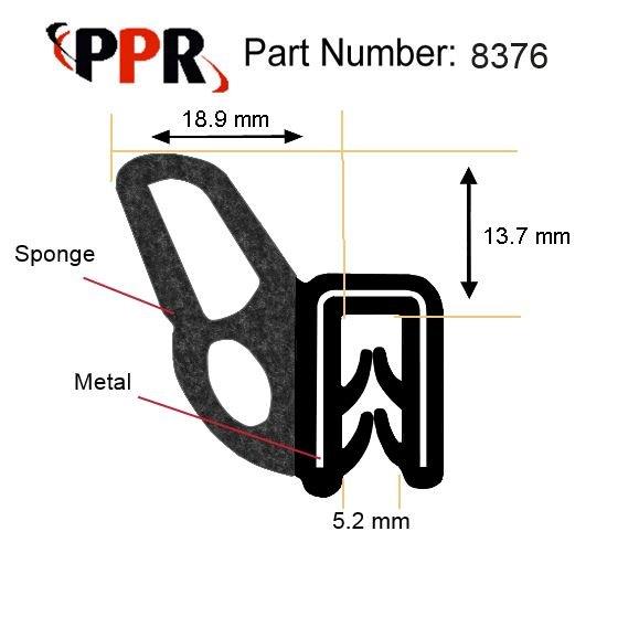 Trim Seal,Trim Seals,EPDM ,Dual Extrusion ,Steel Reinforced 