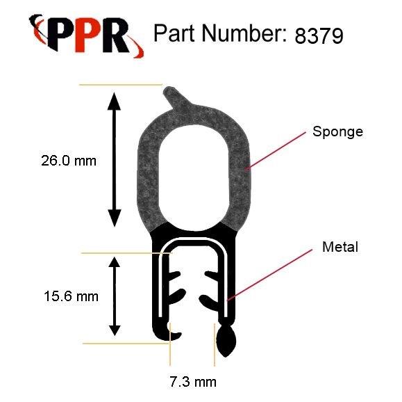 Trim Seal,Trim Seals,EPDM ,Dual Extrusion ,Steel Reinforced 